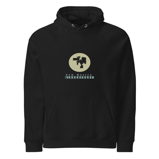 Albuquerque Hoodie with Minimal Moon design (Schwarz)