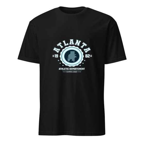Atlanta T-Shirt with Varsity Hero design (Schwarz)