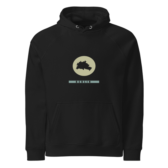 Berlin Hoodie mit Minimal Moon-Design (Schwarz)