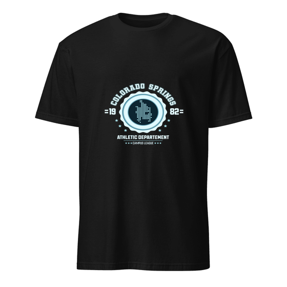 Colorado Springs T-Shirt with Varsity Hero design (Schwarz)