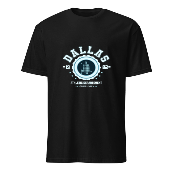 Dallas T-Shirt with Varsity Hero design (Schwarz)