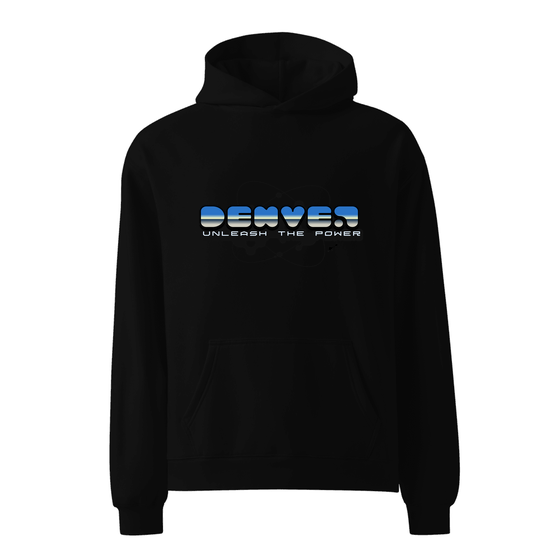 Denver Hoodie with Atom design (Schwarz)