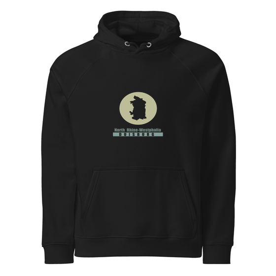 Duisburg Hoodie mit Minimal Moon-Design (Schwarz)