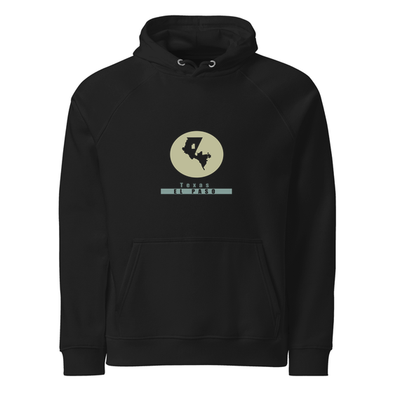 El Paso Hoodie with Minimal Moon design (Schwarz)