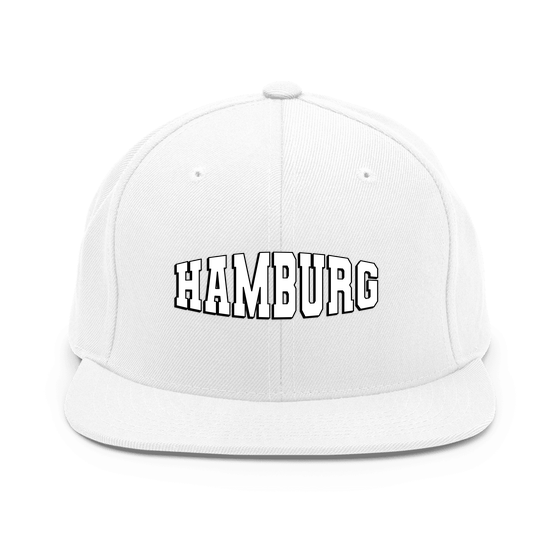 Hamburg Cap mit Varsity1-Design (Weiß)