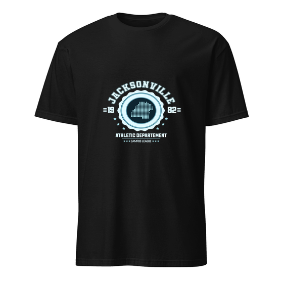 Jacksonville T-Shirt with Varsity Hero design (Schwarz)