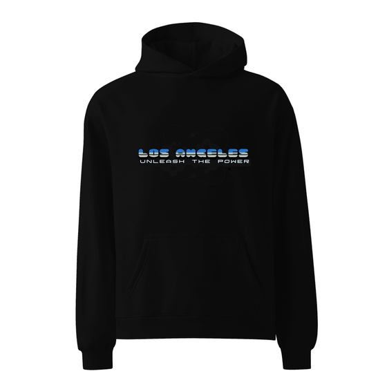 Los Angeles Hoodie with Atom design (Schwarz)