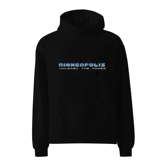 Minneapolis Hoodie with Atom design (Schwarz)