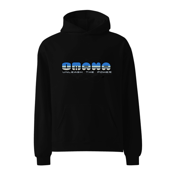 Omaha Hoodie with Atom design (Schwarz)