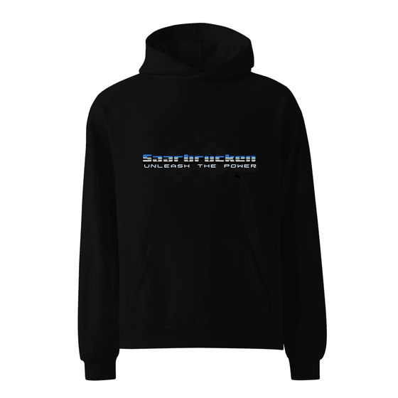 Saarbrücken Hoodie mit Atom-Design (Schwarz)