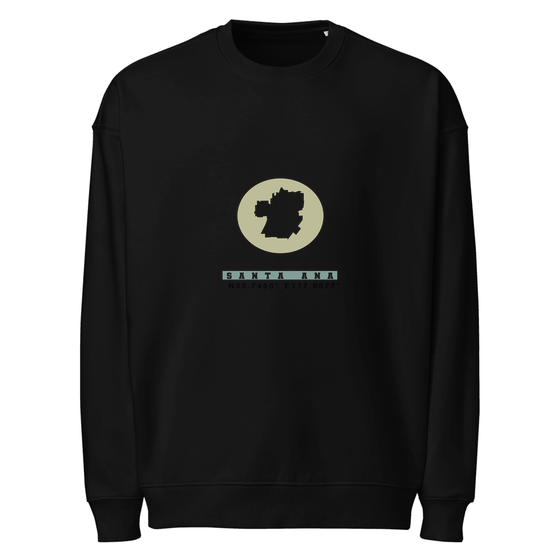 Santa Ana Sweatshirt with Moon Coordinates design (Schwarz)