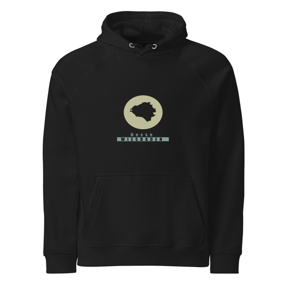 Wiesbaden Hoodie mit Minimal Moon-Design (Schwarz)