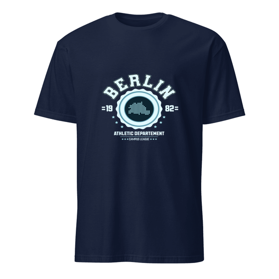 Berlin T-Shirt mit Varsity Hero-Design (Navy)