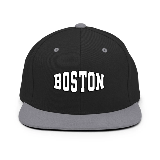 Boston Cap with Varsity1 design (Black/ Silver)