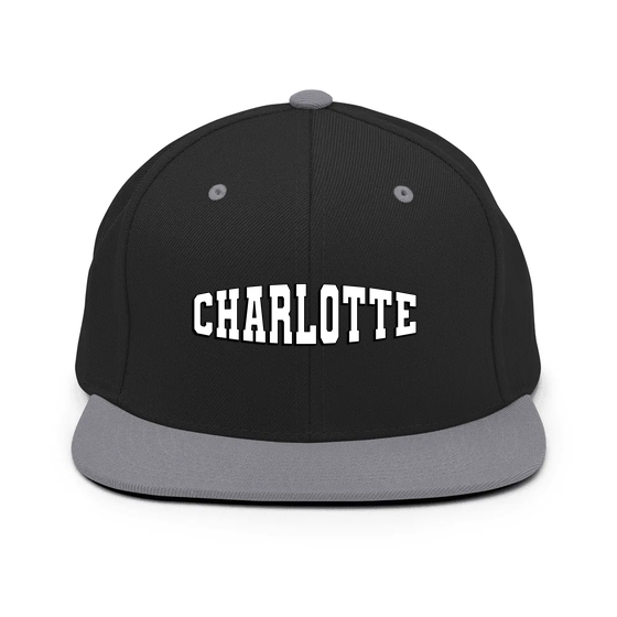 Charlotte Cap with Varsity1 design (Black/ Silver)