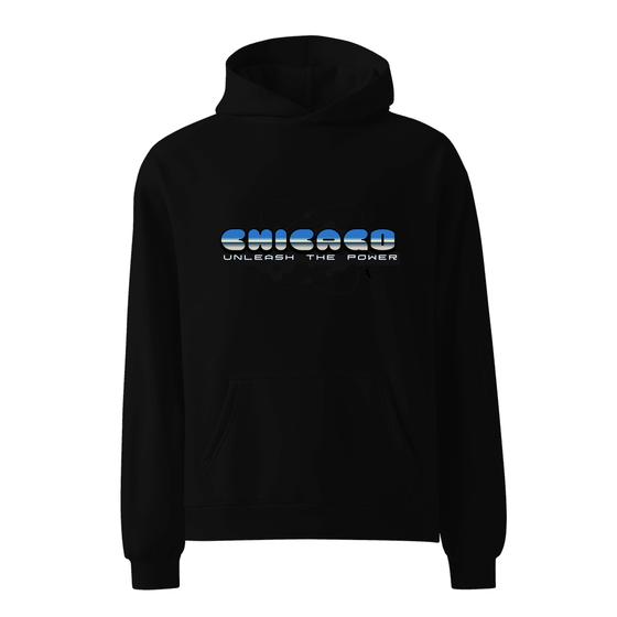 Chicago Hoodie with Atom design (Black)