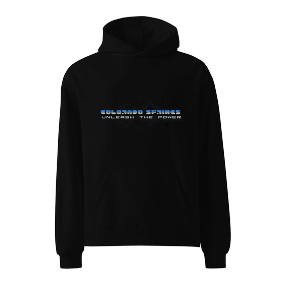 Colorado Springs Hoodie with Atom design (Black)