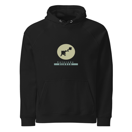 Denver Hoodie with Minimal Moon design (Black)