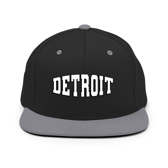 Detroit Cap with Varsity1 design (Black/ Silver)
