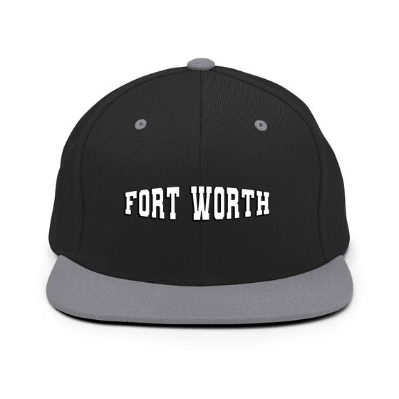 Fort Worth Cap with Varsity1 design (Black/ Silver)