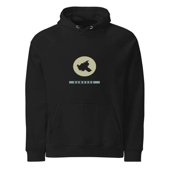 Hamburg Hoodie mit Minimal Moon-Design (Schwarz)