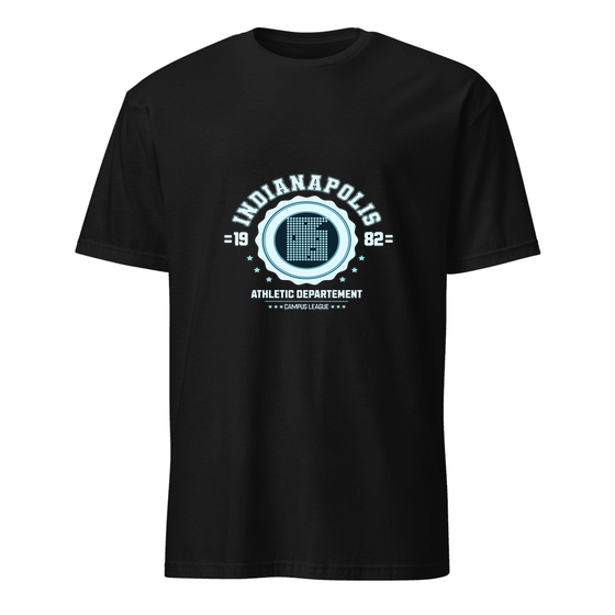Indianapolis T-Shirt with Varsity Hero design (Black)