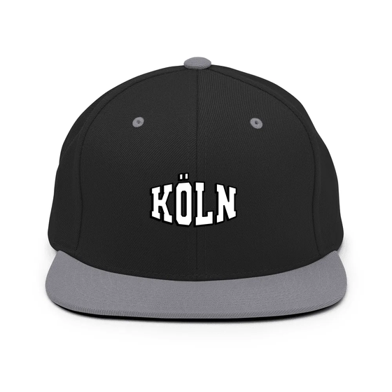Köln Cap mit Varsity1-Design (Schwarz/ Silber)