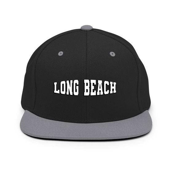 Long Beach Cap with Varsity1 design (Black/ Silver)