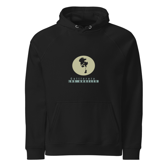 Los Angeles Hoodie with Minimal Moon design (Black)