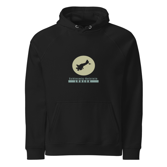 Lübeck Hoodie mit Minimal Moon-Design (Schwarz)