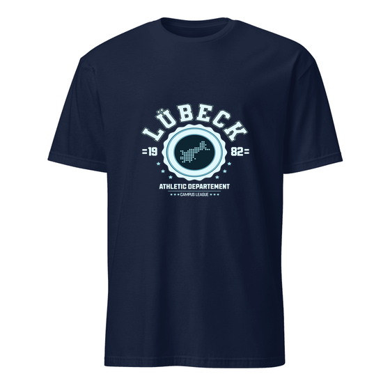 Lübeck T-Shirt mit Varsity Hero-Design (Navy)