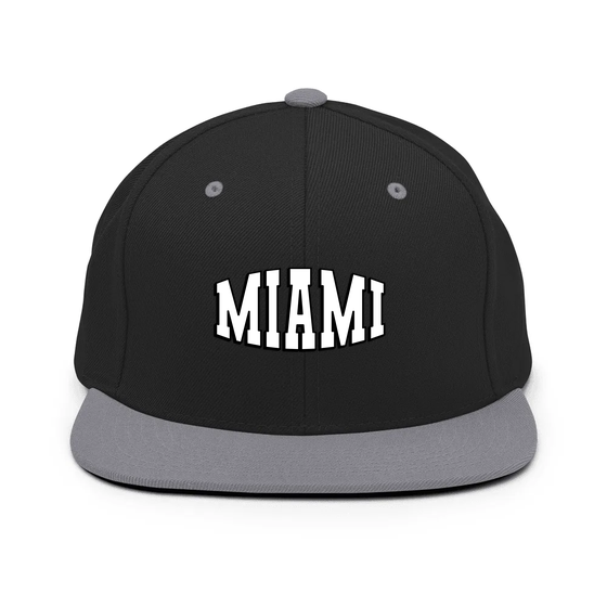 Miami Cap with Varsity1 design (Black/ Silver)