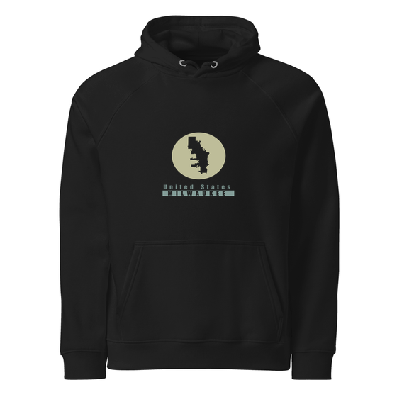 Milwaukee Hoodie with Minimal Moon design (Black)