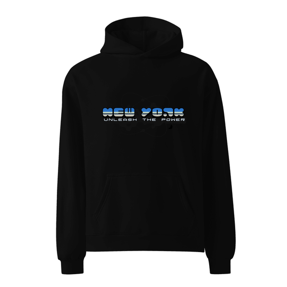 New York Hoodie with Atom design (Black)