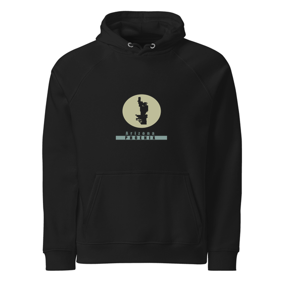 Phoenix Hoodie with Minimal Moon design (Black)