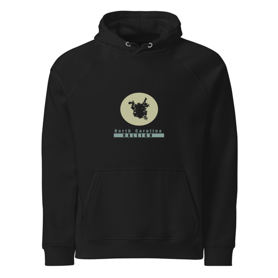 Raleigh Hoodie with Minimal Moon design (Black)