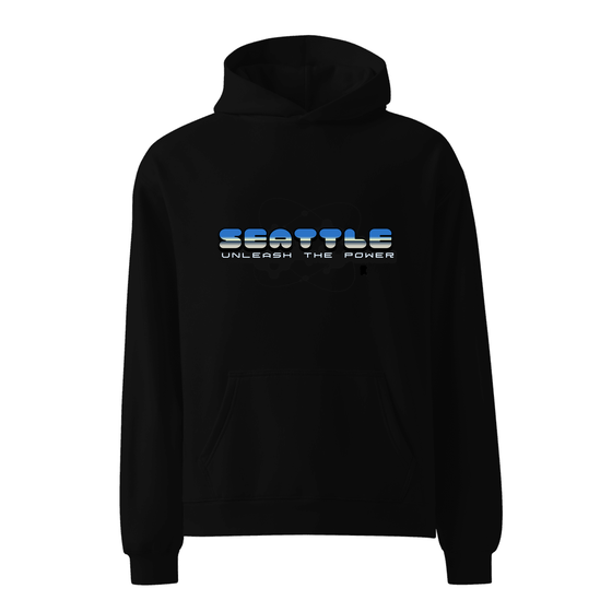 Seattle Hoodie with Atom design (Black)