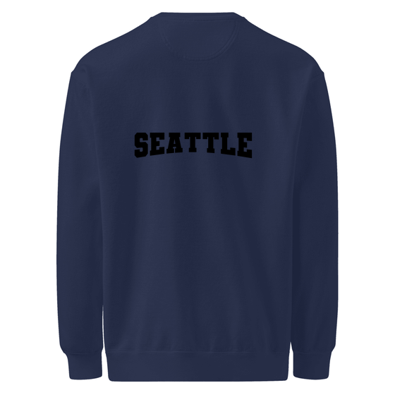 Seattle Sweatshirt with Varsity17 design (True Navy)